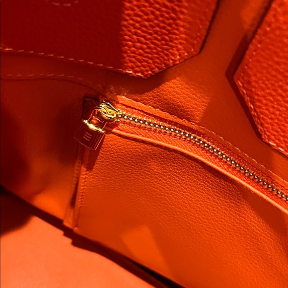 Orange Designer Handbag - Picture 3 of 4